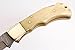 RA-5167-B Custom made damascus steel folding lock back knife bone handle and brass bolster,