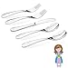 Kids Stainless Steel Utensil Set | by Kiddobloom | High Grade Stainless #304 (18/8) | Cute Little Princess Design | Includes 2 Spoons, 2 Forks, & 1 Butter Knife | Safe for Toddlers and Children
