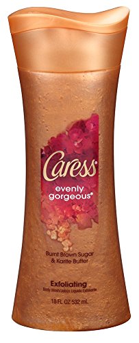 Caress Body Wash 18 Ounce Evenly Gorgeous (Exfoliating) (532ml) (2 Pack)