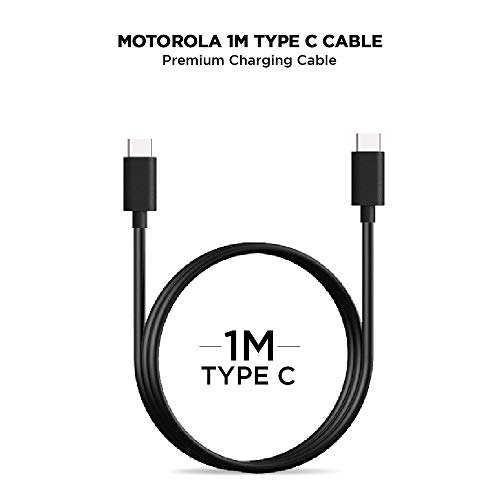 Motorola 27W Turbo Power PD charger Adapter with 1M Premium Type C cable compatible with Android, Mac Book, iPhone and W
