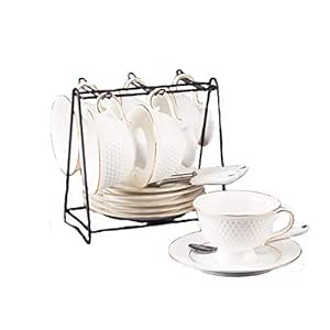 Whygry Juego de Taza de café de cerámica, Taza Resistente al Calor ...