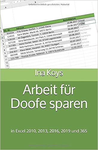 Arbeit Fur Doofe Sparen In Excel 2010 2013 Und 2016 Weg Amazon De Koys Ina Bucher
