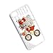 Luxury Rain Shape Crystal Diamond Red Ride Bicycle Hello Kitty White Case Cover for iPhone 4 4S