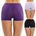 Ekouaer Brief Womens No Panty Line Hipster Underwear 3 Pack,Black/Purple/Light Purple,Small
