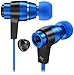 Sentey Black/Blue Earbuds Earphones in Ear Headphones Headset Metal Audiophile for Music Running Travel Carrying Case Included Tangle Free Cable Oryon LS-4217 Inline Control Microphone Kids Men Girls