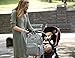 Zuzuro Diaper Bag Backpack - Waterproof w/Large Capacity & Multiple Pockets for Organization. Ideal for Travel Nappy Bags - W/Insulated Bottle Pocket. 2 Stroller Hooks Incl. (Silver Gray)