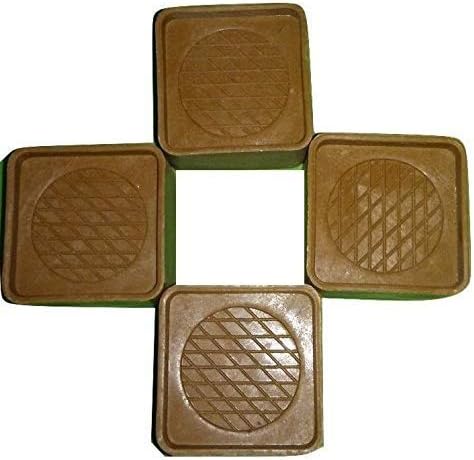 abujee Multi-Purpose 4 Pieces Round Plastic Legs, Foot and Stand Wood and Steel Furniture (Multicolour, 5.5 x 5.5 x 2 Inches)