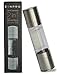 Salt and Pepper Grinder Set by ZENPRO - 2 in 1 Stainless Steel, Adjustable Grinder, Secure Lids