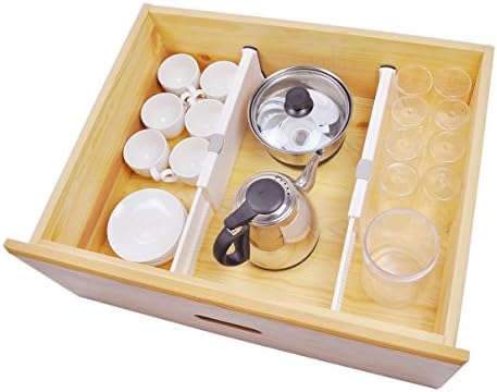Adjustable Expandable Kitchen Office Drawer Dividers and Dresser Organizer, Storage Sapce Separater 2-Pack