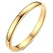 Womens 2mm Tungsten Carbide Ring Black Gold Silver Simple Style Cute Thin Wedding Engagement Promise Band