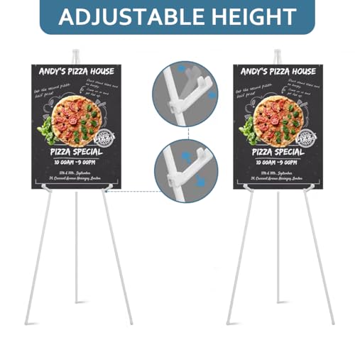 Painting Easel, 160 Folding Portable Tripod Painters Easel for Exhibitions, Presentations, Posters, Art Displays(White)
