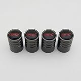 US85 Subaru STI Black Chrome Auto Car Wheel Tire Air Valve Caps Stem Cover