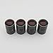 US85 STI Black Chrome Auto Car Wheel Tire Air Valve Caps Stem Cover