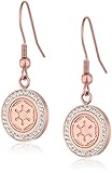 Star Wars Jewelry Imperial Symbol Rose Gold-Plated with Cubic Zirconia Dangle Earrings