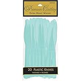 Amscan Party Perfect Cool Plastic Knives (20 Piece), Robin'S Egg Blue, 10.3 x 4