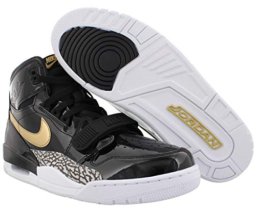 Nike Air Jordan Legacy 312 Mens Fashion Sneakers Av3922 12 Black Metallic Gold White Pricepulse