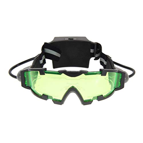 ShepoIseven Adjustable LED Night Vision Glass Goggles Motorcycle Motorbike Racing Hunting Glasses Eyewear with Flip-Out Light Windproof