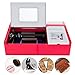 SUNCOO 40W CO2 Laser Engraving Machine Desktop Engraver Cutter DIY Arts and Crafts Machine Cutting Glass Wood Leather 12x8in with USB Port for Windows System Only (Red)