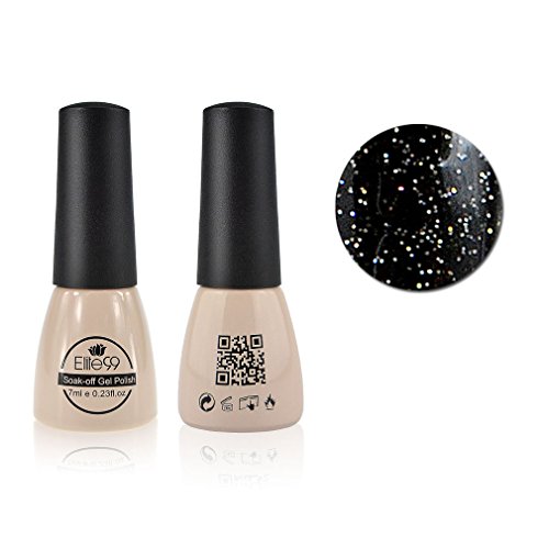 Elite99 Nail Polish Soak-Off UV LED Gel Polish Nail Art Manicure Lacquer 7ml Glitter Black Elite99 Nail Polish Soak-Off UV LED Gel Polish Nail Art Manicure Lacquer 7ml Glitter Black