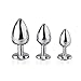 2018 New Style, 3 Pcs 3 Size Love Shaped Rose red Crystal Decoration Jewelry Design Smooth A_n_a_l B_UTT P_l_u_g Set, an_a_l Play for Women&Men