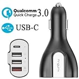 AngLink 50W 4 Ports USB Car Charger Quick Charge 3.0 for iPhone 7 6S Plus 6 Plus 6 5SE 5S 5 5C 4S, Samsung Galaxy S7 S6 Edge, Note 5 4 S5 Tab S,LG G5 G4,HTC,Nexus 5X 6P,iPads Pro PortablePro Portable