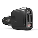 Car Charger 5.1A 25.5W 4 Ports USB Rapid Turbo Car Charger for iPhone 7 6S Plus 6 Plus 6 5SE 5S 5 5C 4S, HTC,Nexus 5X 6P,iPads Pro Portable