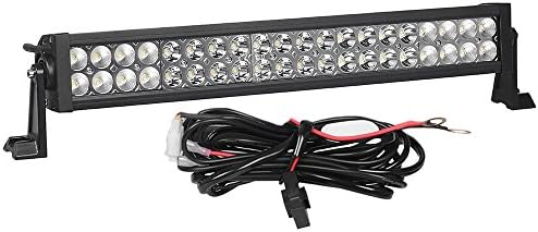 JAHURD 120W 22Inch Spot Flood Combo Beam Light Bar (Including 1x Wiring Harness Kit Accessory)