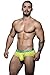 Andrew Christian Men's Almost Naked Tagless Cotton Brief, Lime, Medium