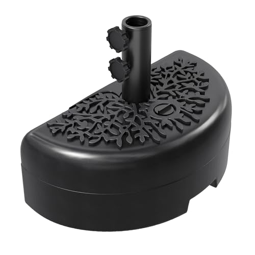 Garvee Half Round Umbrella Base, 68LBS Patio Umbrella Base with 1.57" & 1.91" P…