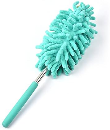 Flee Duster Retractable Long-Reach Washable Dusting Brush Kit for Car, High Ceilings and more (Blue)