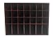 DisplayGifts Shot Glass Display Case Holder Stand Wall Mountable Cabinet Rack 28 Slots No Door Mahogany Finish