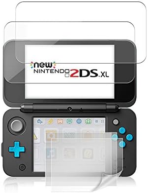 Nintendo 2DS XL Screen Protector (2x Top Glass + 2x Bottom PET), YZtree Screen Protectors for Nintendo 2DS XL/LL 2017 Only