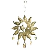 Deco 79 26495 Metal Celestial Wind Chime, 24