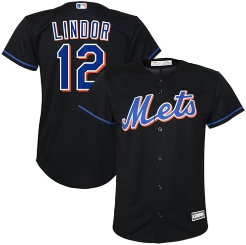 Amazon.com: Francisco Lindor New York Mets MLB Kids 4-7 Black
