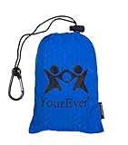 YourEver Outdoor Pocket Blanket Lightweight Waterproof 63″x50″ Ideal Picnic Blanket, Sand Proof Beach Blanket Camping Blanket Ultralight Tarp w/Corner Pockets Loops, Carabiner Clip