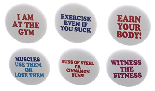 Set of 6 Exercise Workout Gym Funny Humor MAGNETS - Body Build Motivate Inspirational