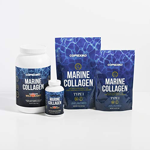 CORREXIKO Hydrolyzed Marine Collagen Peptides Powder and Capsules