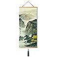 Asian wall scroll Feng Shui japanese wall art Ready to Hang Decorations for Living Room