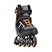 Rollerblade Macroblade 80 Mens Adult Fitness Inline Skate - Black/Orange - 80 mm / 82A Wheels with SG5 Bearings - Performance Skates - US Size 8, Black/Orange, Size 8