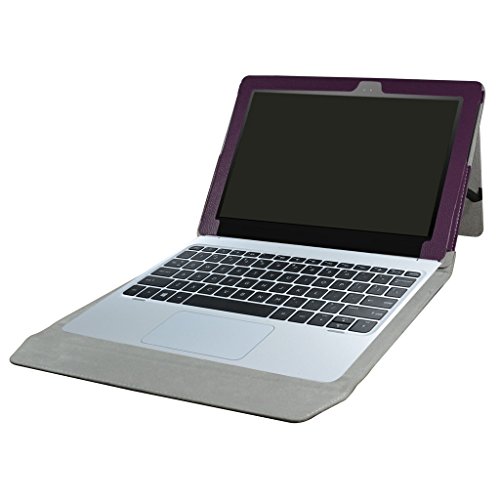 HP Elite x2 1012 G1 Case,Mama Mouth 2-in-1 Romovable Portfolio PU Leather Folio Stand Cover for 12" HP Elite x2 1012 G1 Windows 10 Convertible Laptop Tablet,Purple