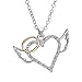 Luvalti Angel Wings Heart Pendant Necklace - Romantic Angel Necklace for Women