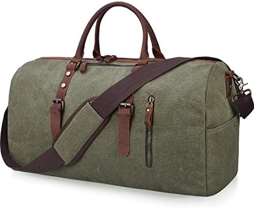 leather army duffle bag