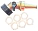 Water Jet Nozzle Solid Brass Sweeper Sprayer for Garden Hose with Heavy-Duty Solid Brass Angle Water Shut-Off Valve