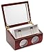 Diplomat Double Cherry Wood Finish Watch Winder with two extra Storage and Built In Timer