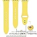 Threenine for Apple Watch Band, Durable Soft Silicone iWatch Strap Replacement Sport Band for Apple Watch Band Series 3 Series 2 Series 1 Sport, Edition (Pollen Yellow, 38mm S/M)