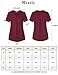 Tunic Blouse Short Sleeve, Messic Ladies Loose Fitting Tops Deep V Neck Blouse Shirt(XL,Blue Grey)