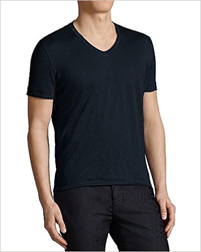 John Varvatos Men's Linen Jersey Trim V 