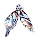 Hair Scarf Silk Scrunchies Ponytail - Unique Hair Ties Designs to match Different Outfits – Satin Silk Hair Bands for Women Teen Tween Hair Scarves Ties (6 pcs Chains Print)