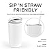 Maars Drinkware 12 oz Double Wall for Coffee, Tea, Juice Travel Friendly, Compact Size, 1 Pack, Carnation Pink