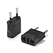 United States to French Polynesia/Tahiti Travel Power Adapter to Connect North American Electrical Plugs to Polynesian Outlets For Cell Phones, Tablets, e-book Readers, and More (2-Pack, Black)
